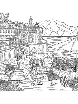 BORD DE MER COLORIAGE ADULTE