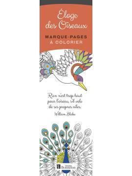 ELOGE DES OISEAUX MARQUE-PAGES A COLORIER