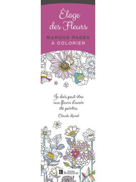 ELOGE DES FLEURS MARQUE-PAGES  A COLORIER