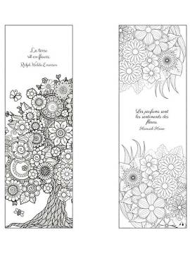 ELOGE DES FLEURS MARQUE-PAGES  A COLORIER