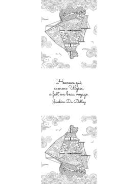 ELOGE DU VOYAGE MARQUE-PAGES A COLORIER