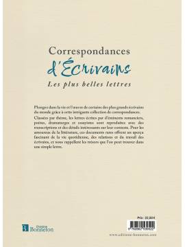 CORRESPONDANCES D'ECRIVAINS LES PLUS BELLES LETTRES