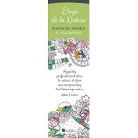 ELOGE DE LA NATURE  MARQUE-PAGES A COLORIER